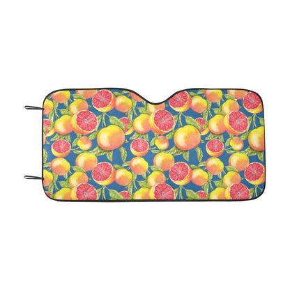 Grapefruit Pattern Print Design GF04 Car Sun Shade-JorJune