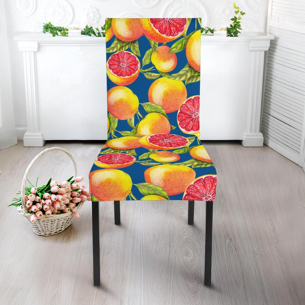 Grapefruit Pattern Print Design GF04 Dining Chair Slipcover-JORJUNE.COM