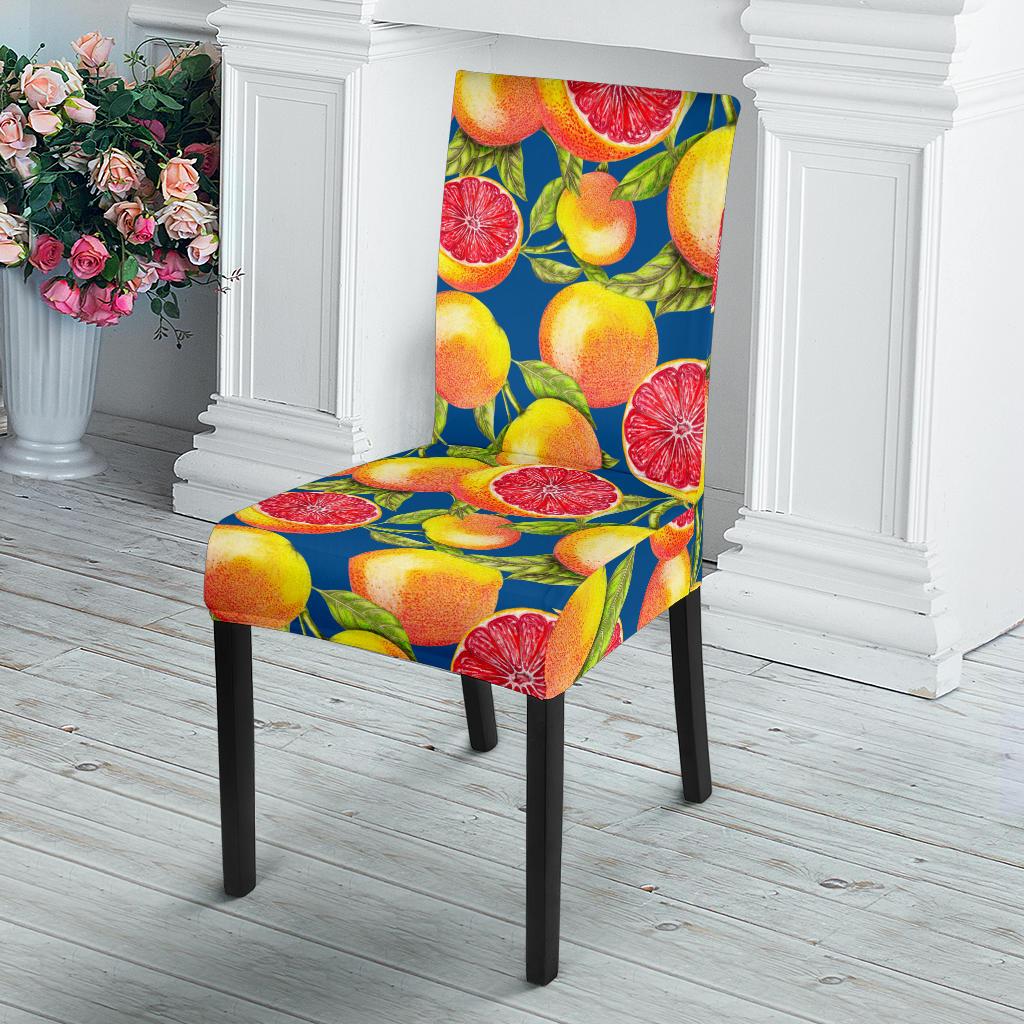 Grapefruit Pattern Print Design GF04 Dining Chair Slipcover-JORJUNE.COM