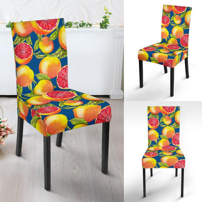 Grapefruit Pattern Print Design GF04 Dining Chair Slipcover-JORJUNE.COM