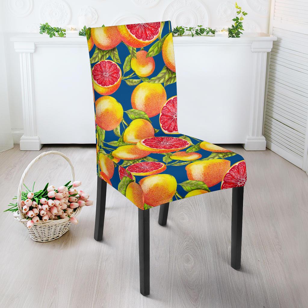 Grapefruit Pattern Print Design GF04 Dining Chair Slipcover-JORJUNE.COM