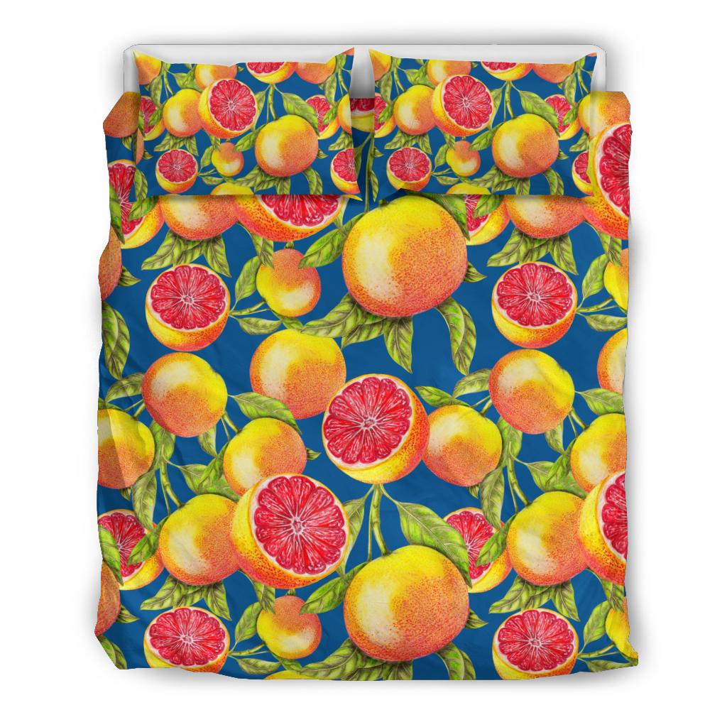 Grapefruit Pattern Print Design GF04 Duvet Cover Bedding Set-JORJUNE.COM