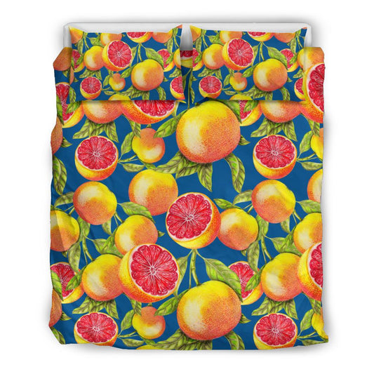 Grapefruit Pattern Print Design GF04 Duvet Cover Bedding Set-JORJUNE.COM