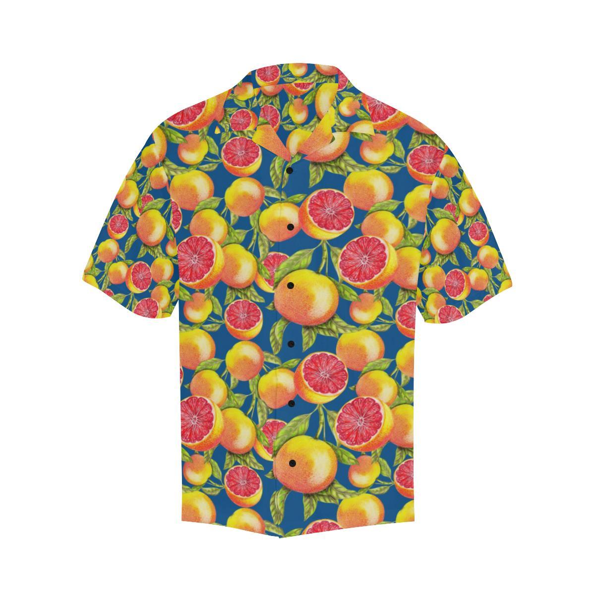 Grapefruit Pattern Print Design GF04 Men Hawaiian Shirt-JorJune