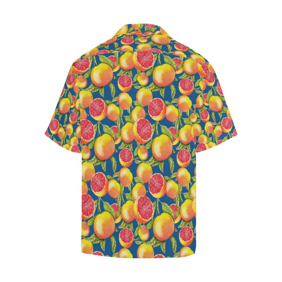 Grapefruit Pattern Print Design GF04 Men Hawaiian Shirt-JorJune