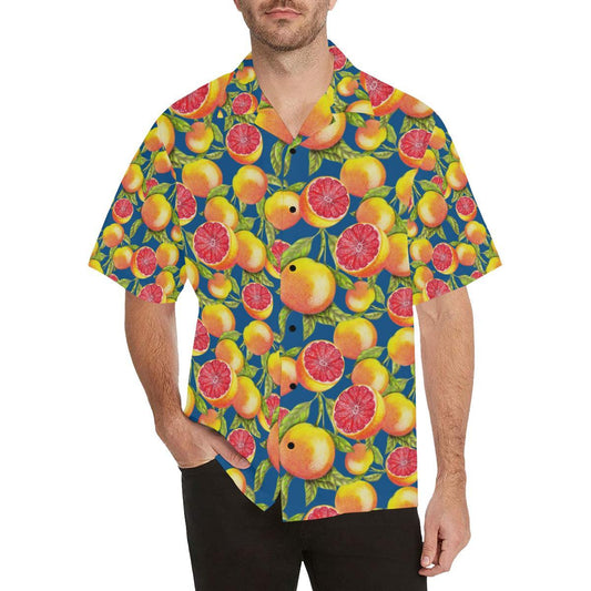 Grapefruit Pattern Print Design GF04 Men Hawaiian Shirt-JorJune