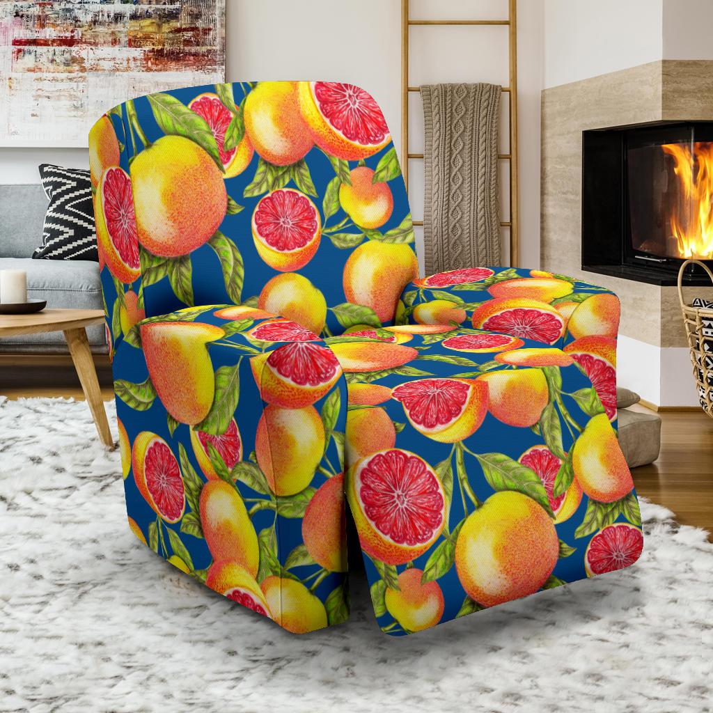 Grapefruit Pattern Print Design GF04 Recliner Slipcover-JORJUNE.COM