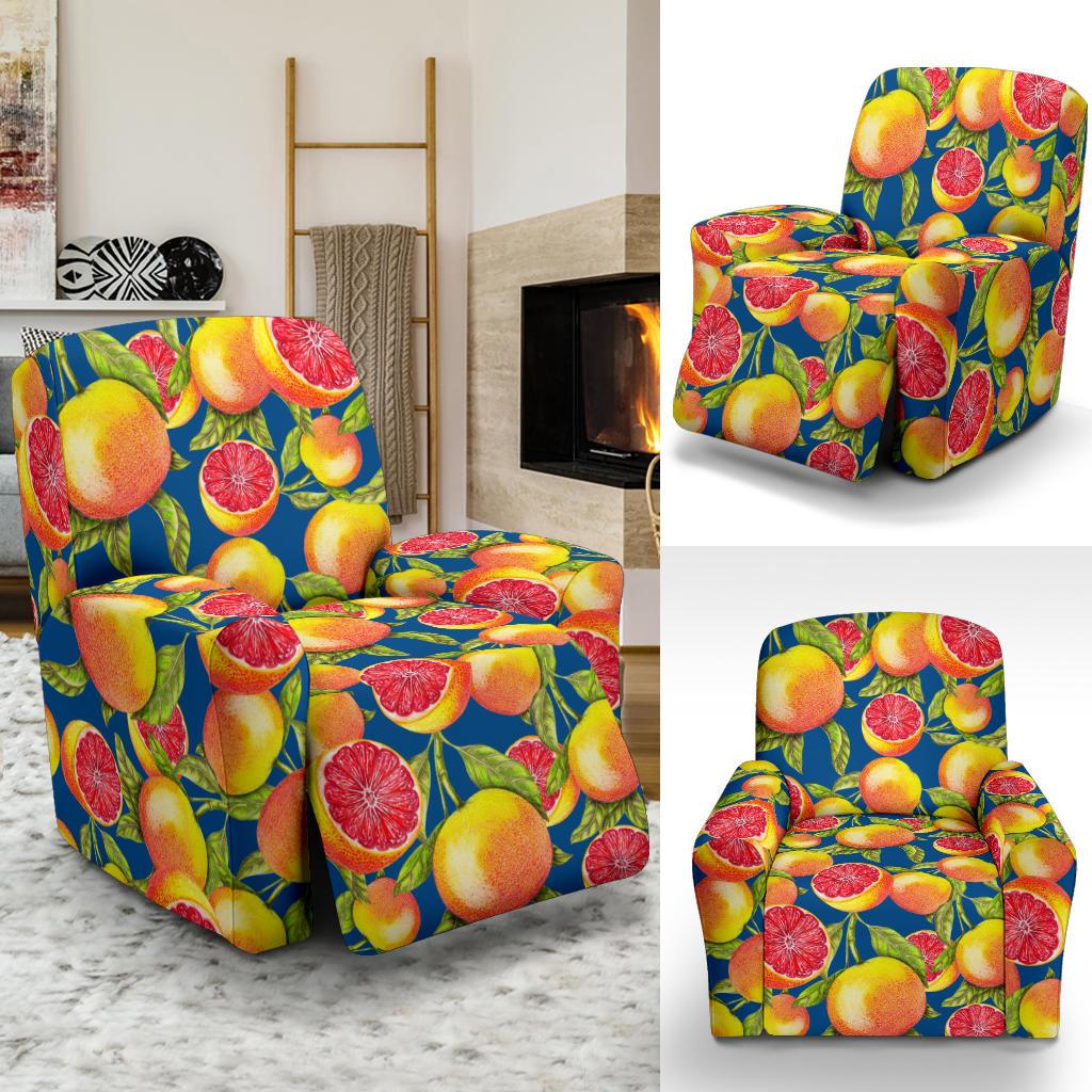 Grapefruit Pattern Print Design GF04 Recliner Slipcover-JORJUNE.COM