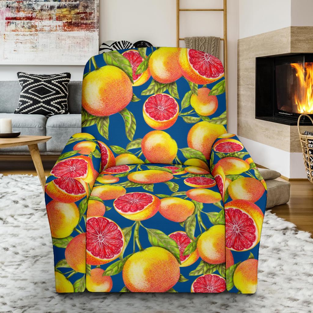 Grapefruit Pattern Print Design GF04 Recliner Slipcover-JORJUNE.COM
