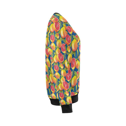 Grapefruit Pattern Print Design GF04 Women Long Sleeve Sweatshirt-JorJune