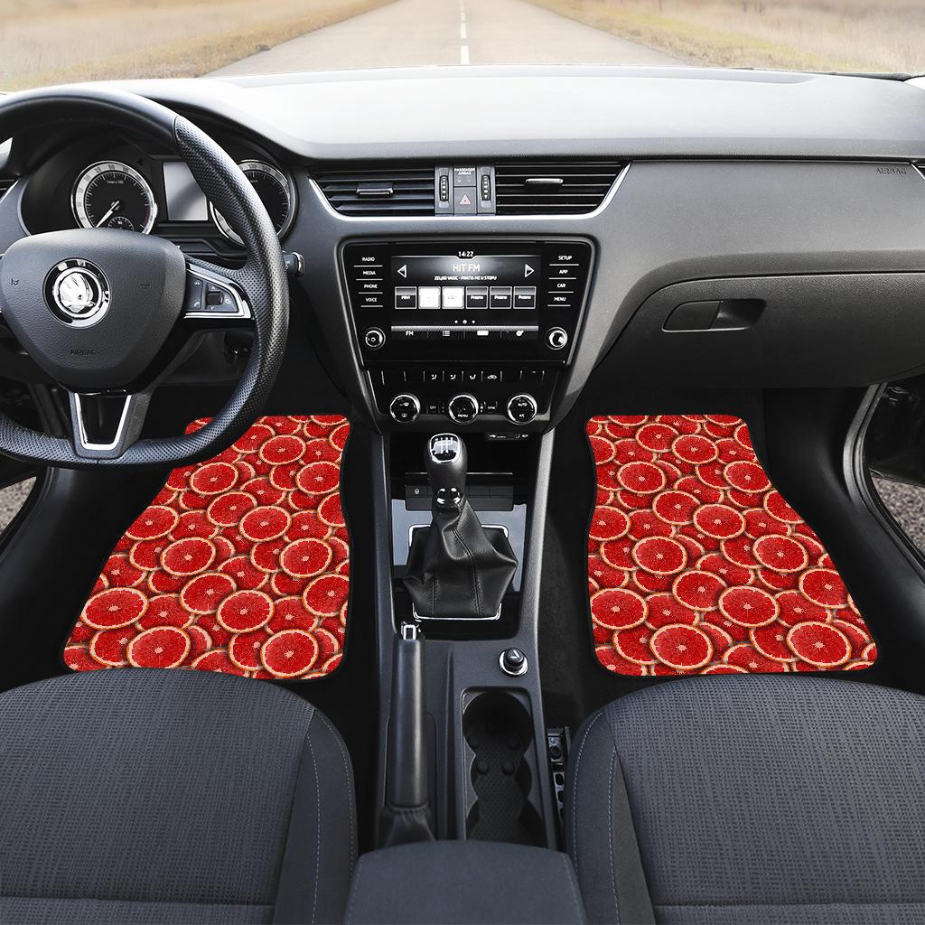 Grapefruit Pattern Print Design GF05 Car Floor Mats-JorJune