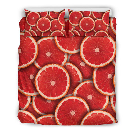 Grapefruit Pattern Print Design GF05 Duvet Cover Bedding Set-JORJUNE.COM