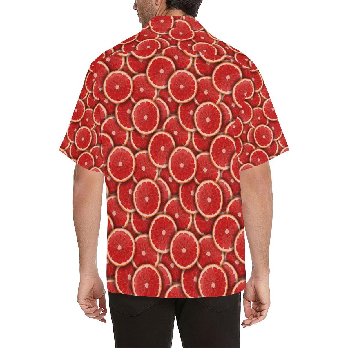 Grapefruit Pattern Print Design GF05 Men Hawaiian Shirt-JorJune