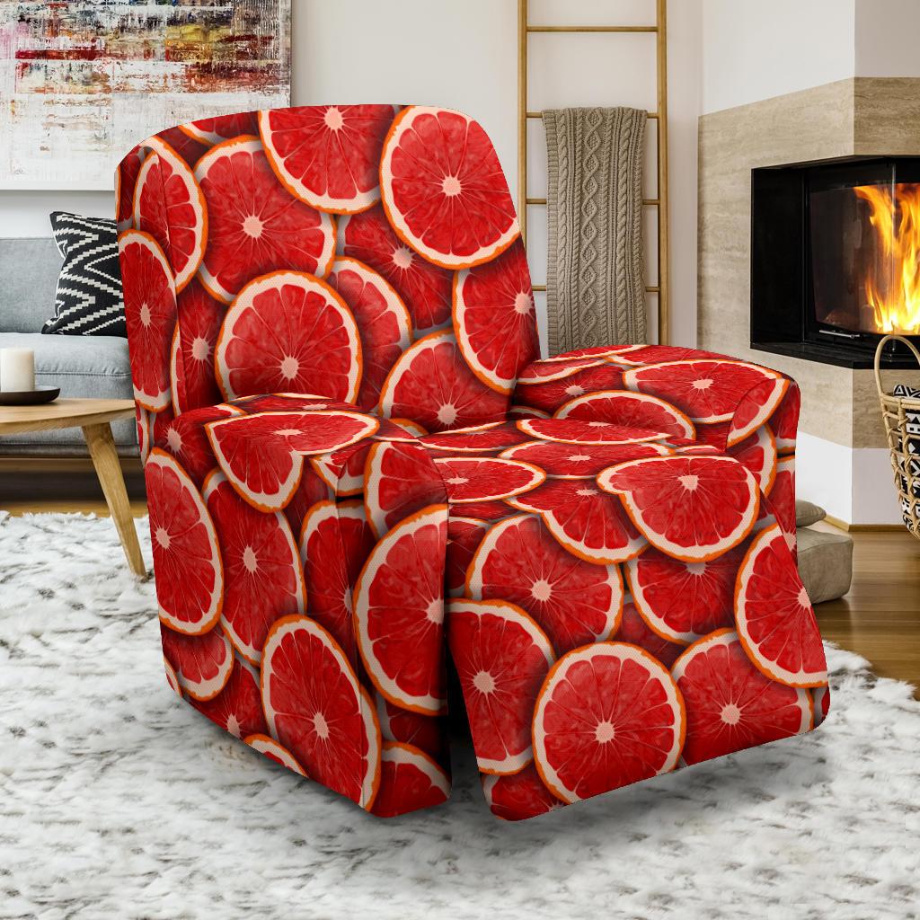 Grapefruit Pattern Print Design GF05 Recliner Slipcover-JORJUNE.COM