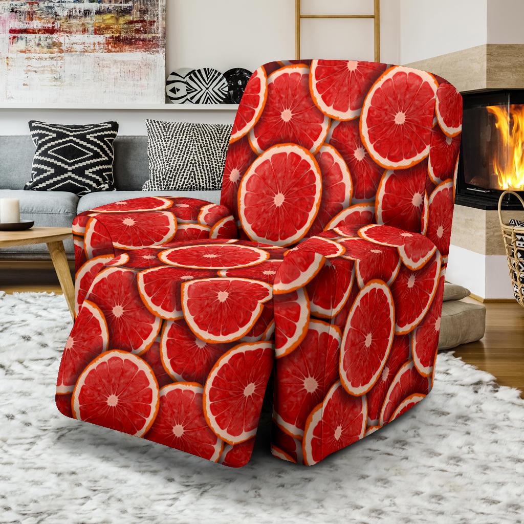 Grapefruit Pattern Print Design GF05 Recliner Slipcover-JORJUNE.COM