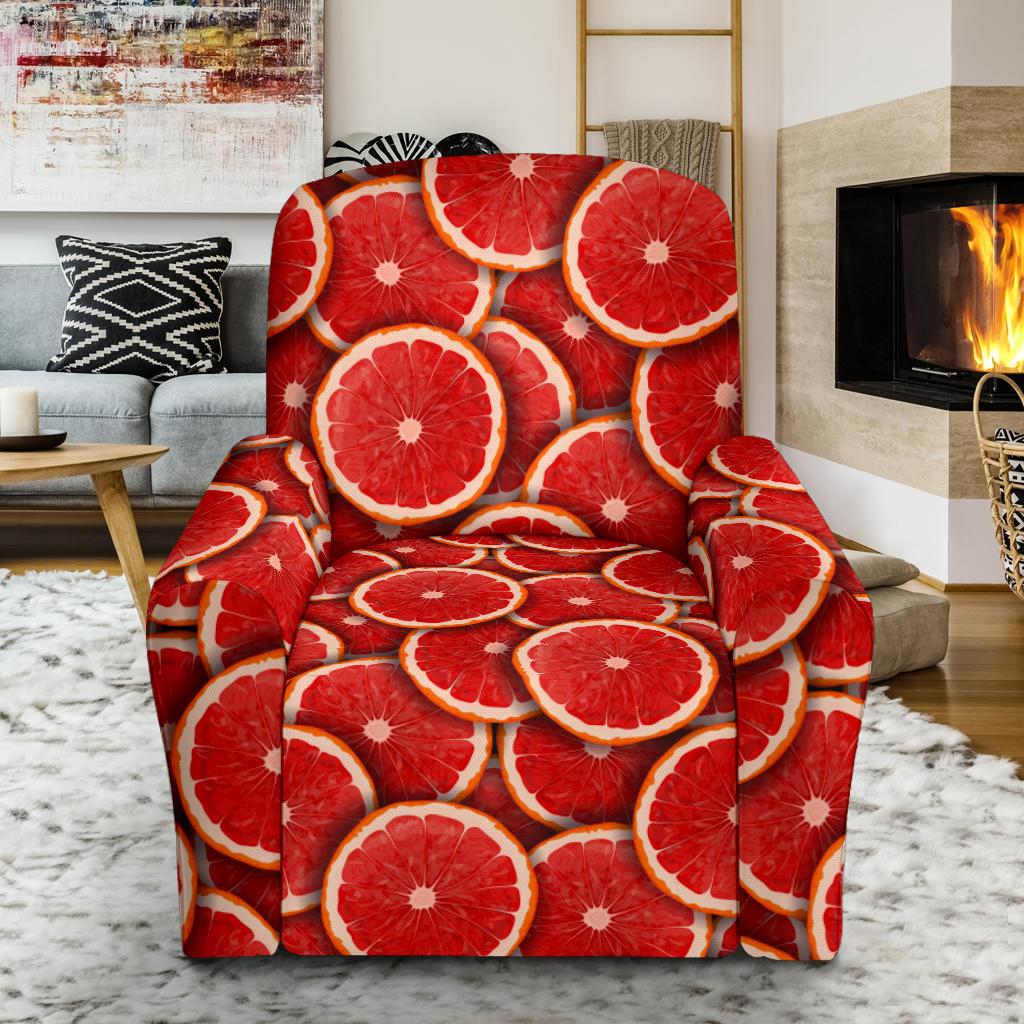 Grapefruit Pattern Print Design GF05 Recliner Slipcover-JORJUNE.COM