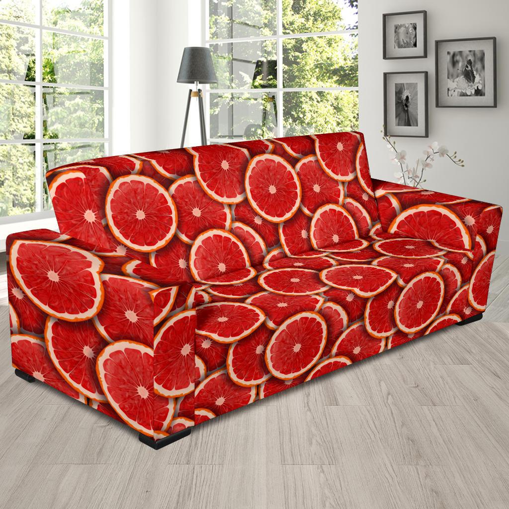 Grapefruit Pattern Print Design GF05 Sofa Slipcover-JORJUNE.COM