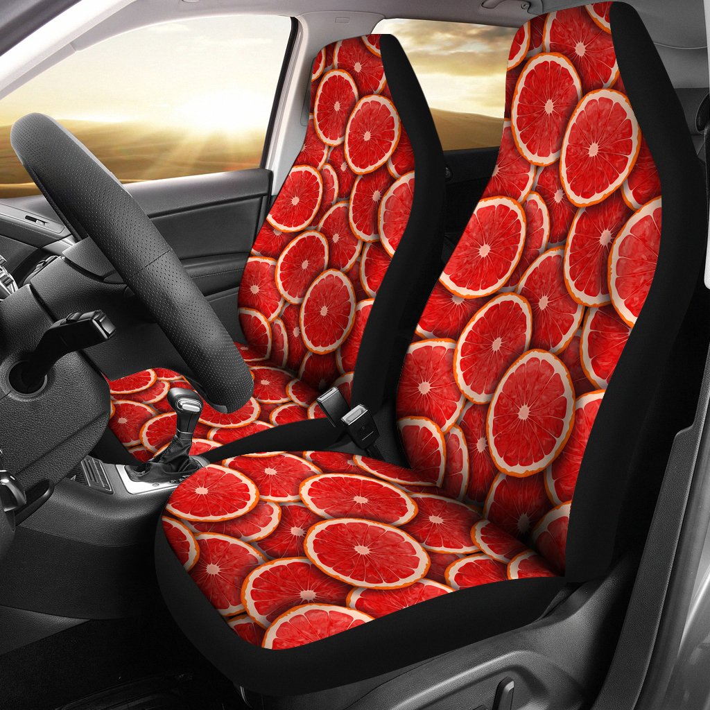 Grapefruit Pattern Print Design GF05 Universal Fit Car Seat Covers-JorJune