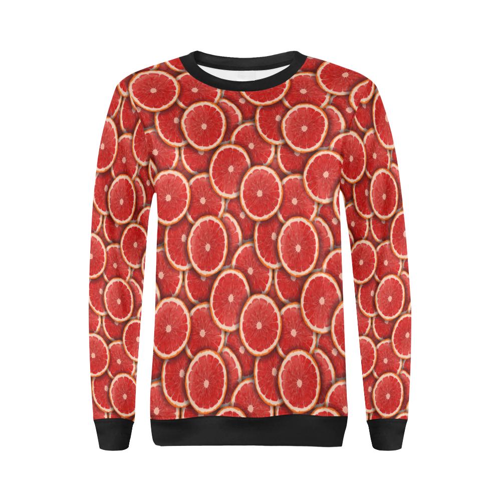 Grapefruit Pattern Print Design GF05 Women Long Sleeve Sweatshirt-JorJune