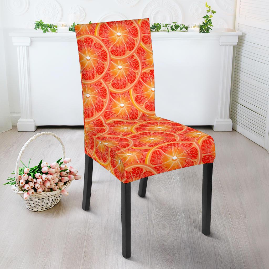 Grapefruit Pattern Print Design GF06 Dining Chair Slipcover-JORJUNE.COM