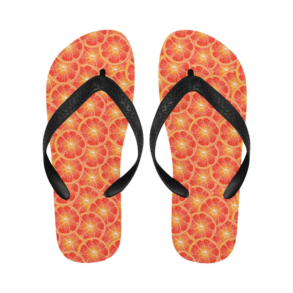 Grapefruit Pattern Print Design GF06 Flip Flops-JorJune