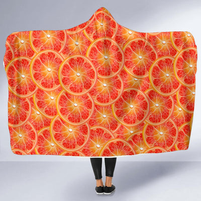 Grapefruit Pattern Print Design GF06 Hooded Blanket-JORJUNE.COM