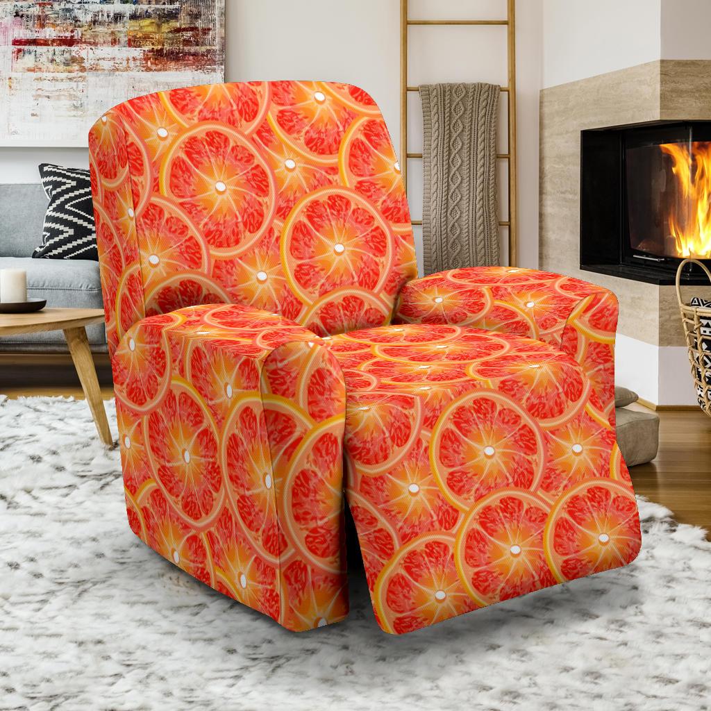 Grapefruit Pattern Print Design GF06 Recliner Slipcover-JORJUNE.COM