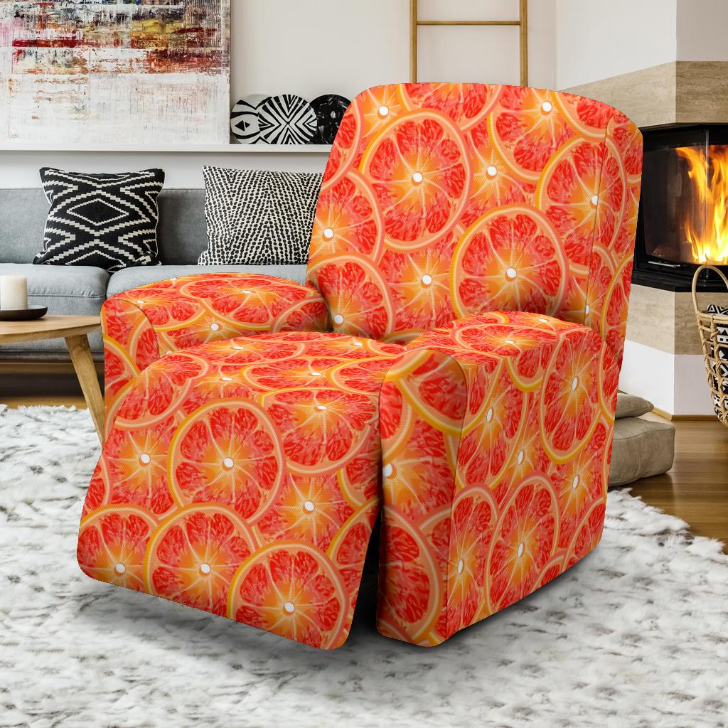 Grapefruit Pattern Print Design GF06 Recliner Slipcover-JORJUNE.COM