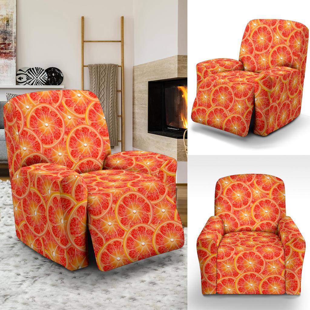 Grapefruit Pattern Print Design GF06 Recliner Slipcover-JORJUNE.COM