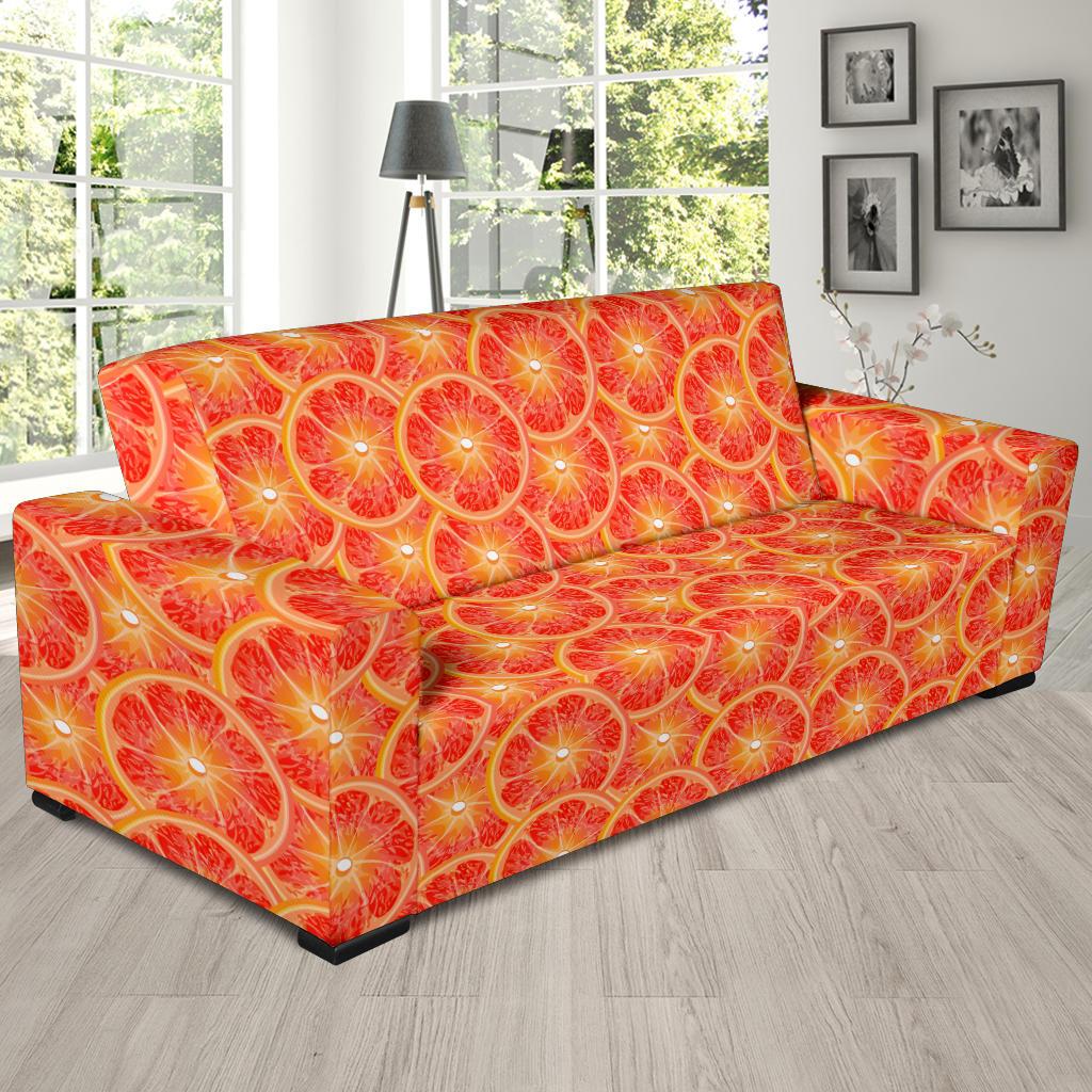 Grapefruit Pattern Print Design GF06 Sofa Slipcover-JORJUNE.COM