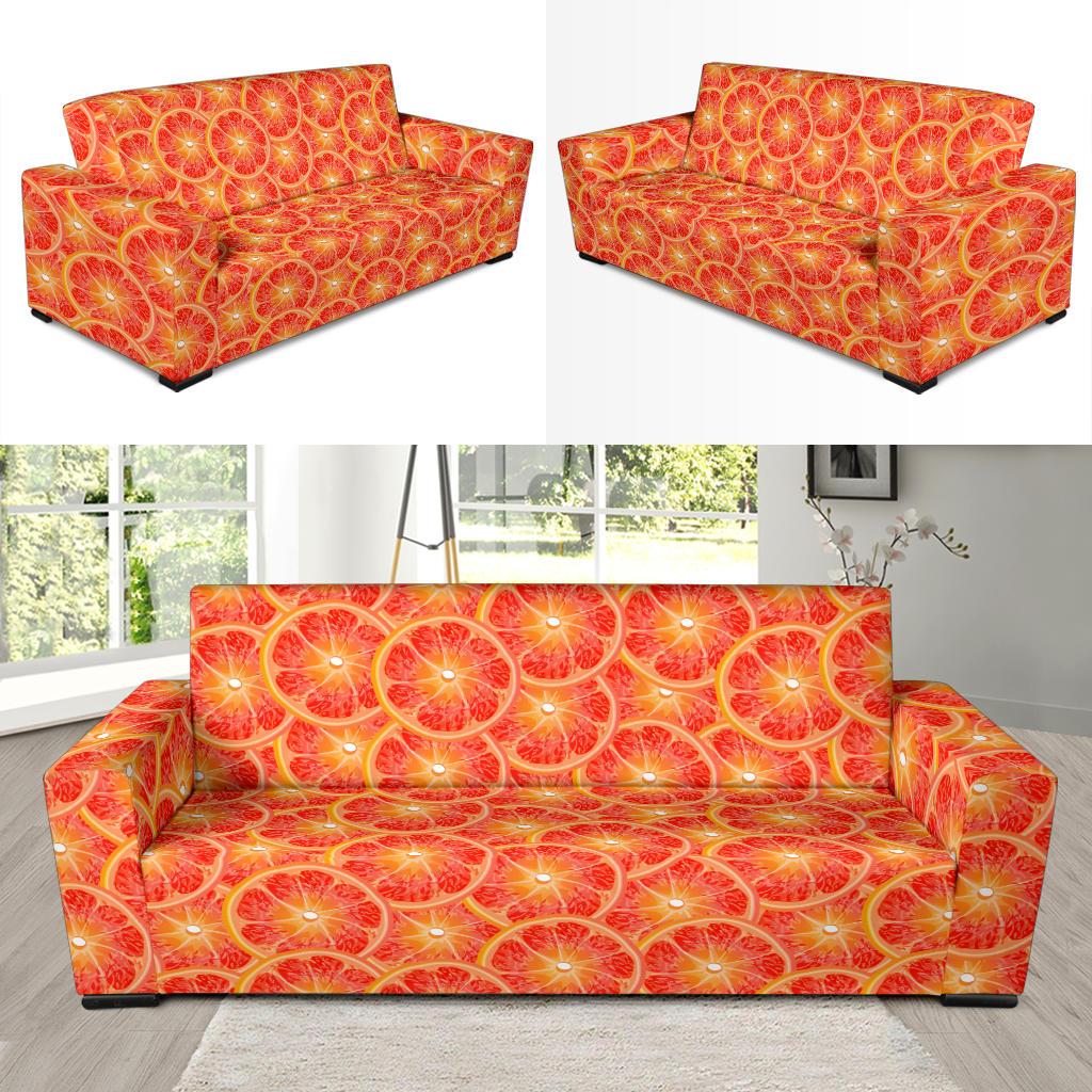 Grapefruit Pattern Print Design GF06 Sofa Slipcover-JORJUNE.COM