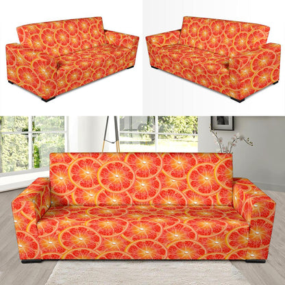 Grapefruit Pattern Print Design GF06 Sofa Slipcover-JORJUNE.COM