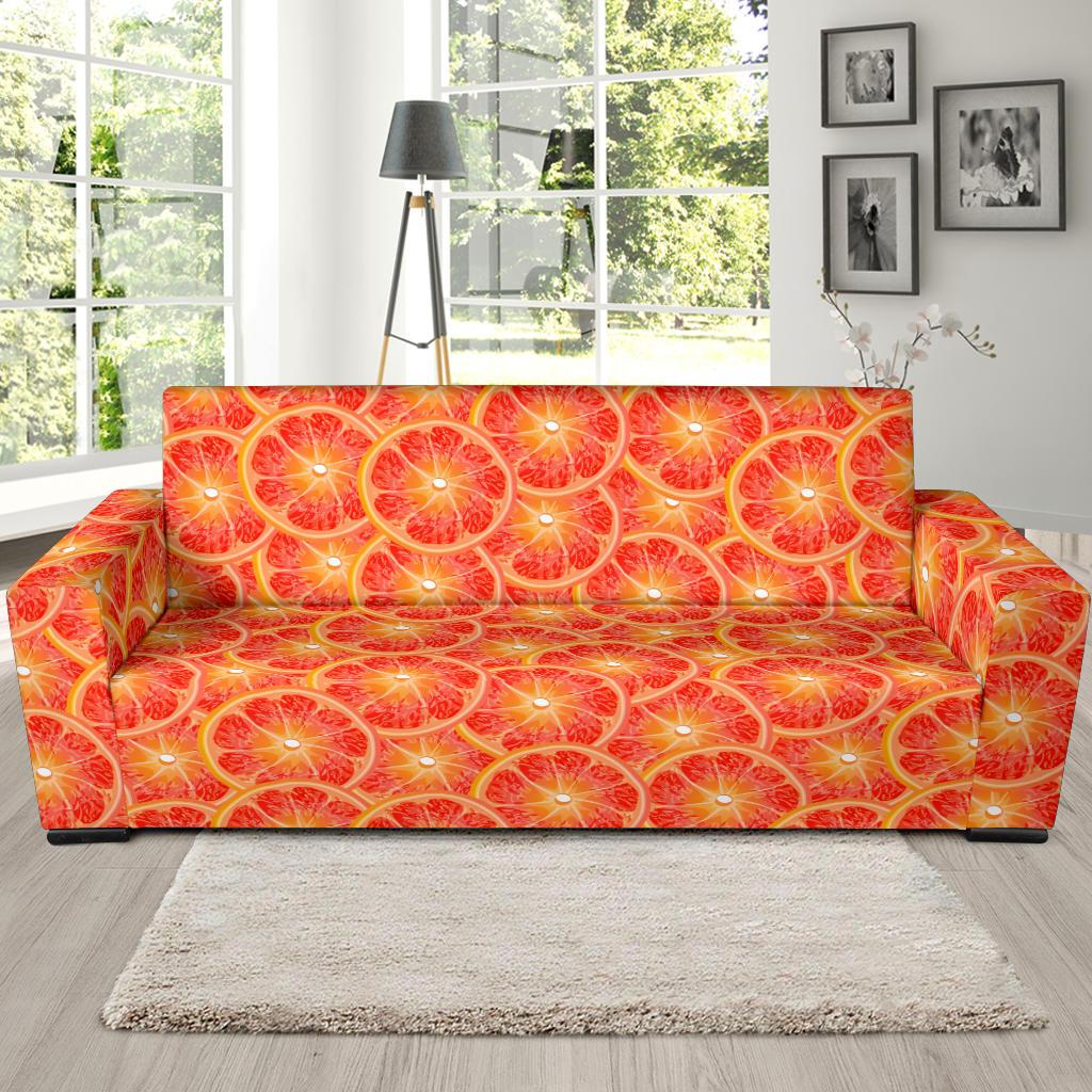 Grapefruit Pattern Print Design GF06 Sofa Slipcover-JORJUNE.COM