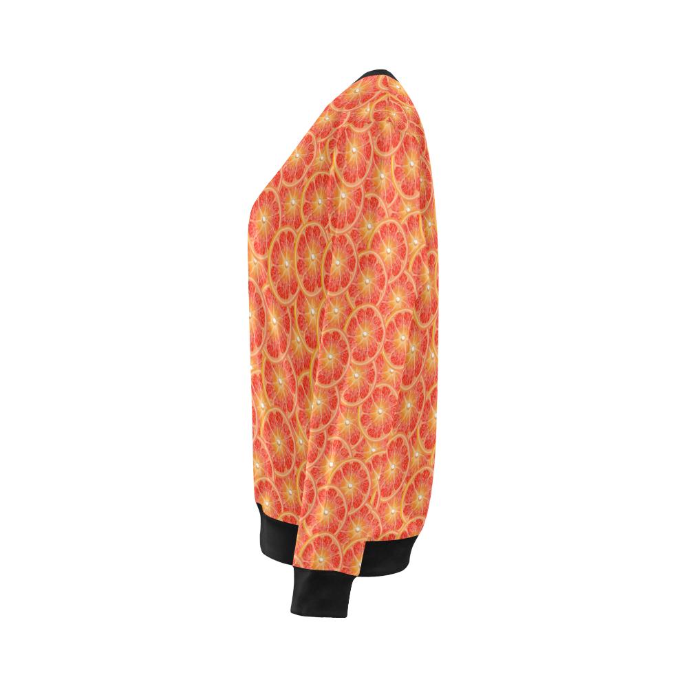 Grapefruit Pattern Print Design GF06 Women Long Sleeve Sweatshirt-JorJune