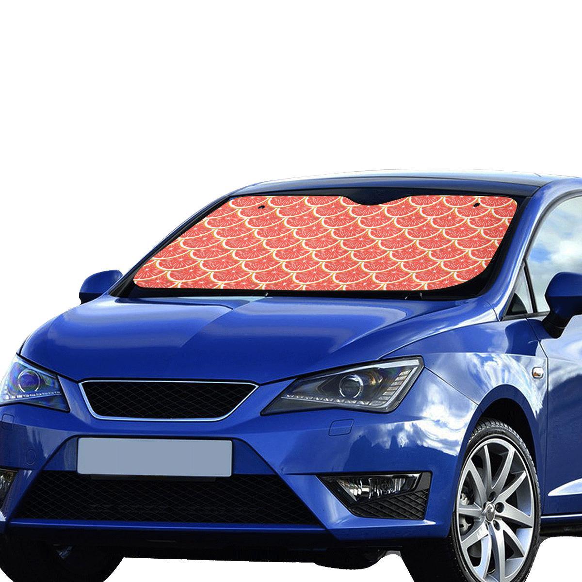 Grapefruit Pattern Print Design GF07 Car Sun Shade-JorJune