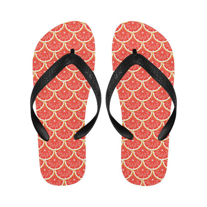 Grapefruit Pattern Print Design GF07 Flip Flops-JorJune