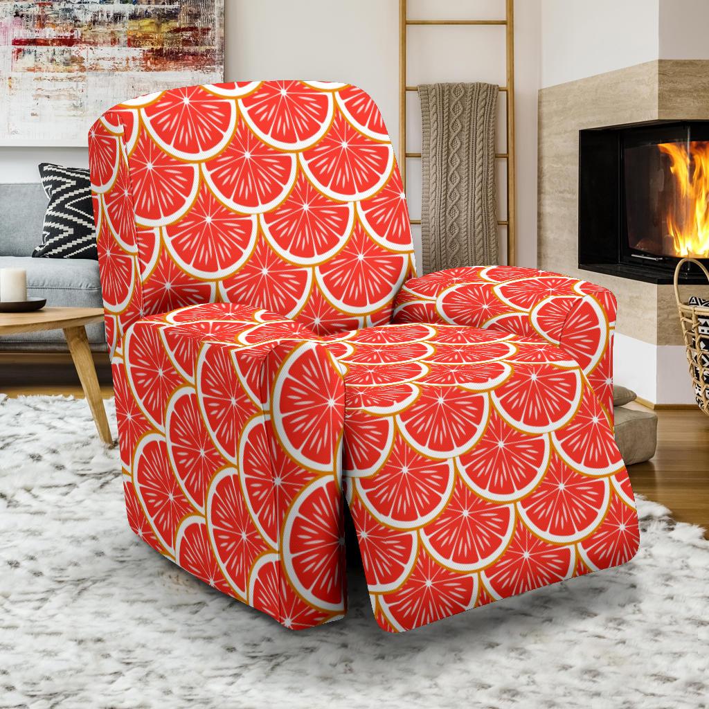 Grapefruit Pattern Print Design GF07 Recliner Slipcover-JORJUNE.COM