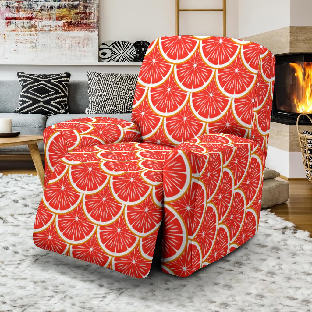Grapefruit Pattern Print Design GF07 Recliner Slipcover-JORJUNE.COM