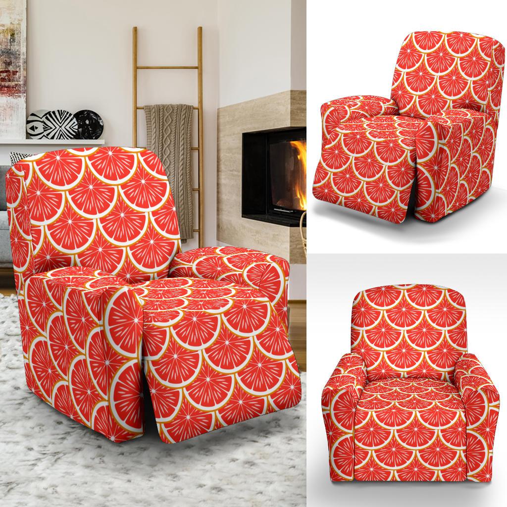 Grapefruit Pattern Print Design GF07 Recliner Slipcover-JORJUNE.COM