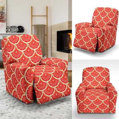 Grapefruit Pattern Print Design GF07 Recliner Slipcover-JORJUNE.COM