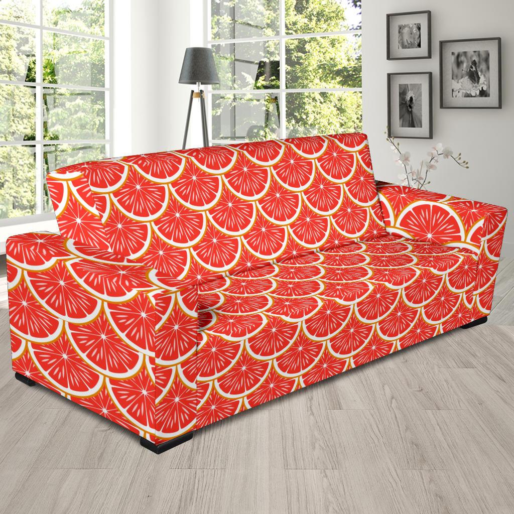 Grapefruit Pattern Print Design GF07 Sofa Slipcover-JORJUNE.COM