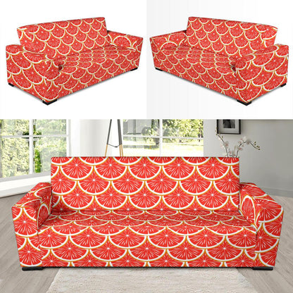 Grapefruit Pattern Print Design GF07 Sofa Slipcover-JORJUNE.COM
