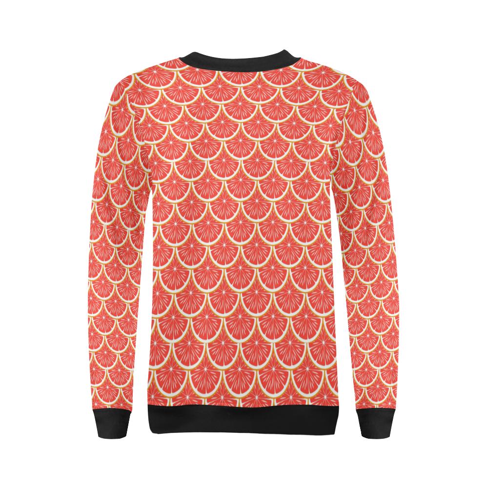 Grapefruit Pattern Print Design GF07 Women Long Sleeve Sweatshirt-JorJune