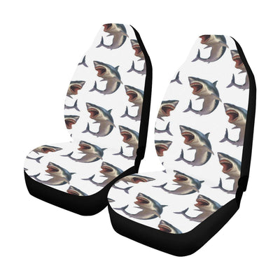 Great White Shark Pattern Print Design 03 Car Seat Covers (Set of 2)-JORJUNE.COM