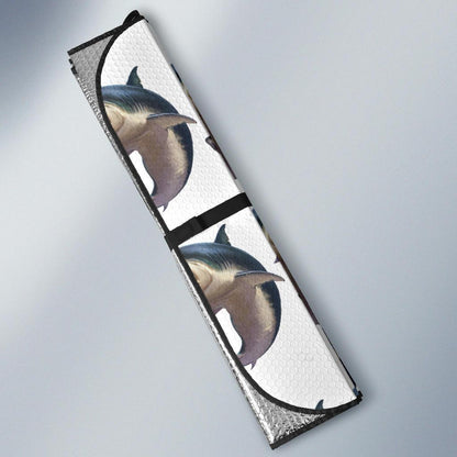 Great White Shark Pattern Print Design 03 Car Sun Shade-JORJUNE.COM