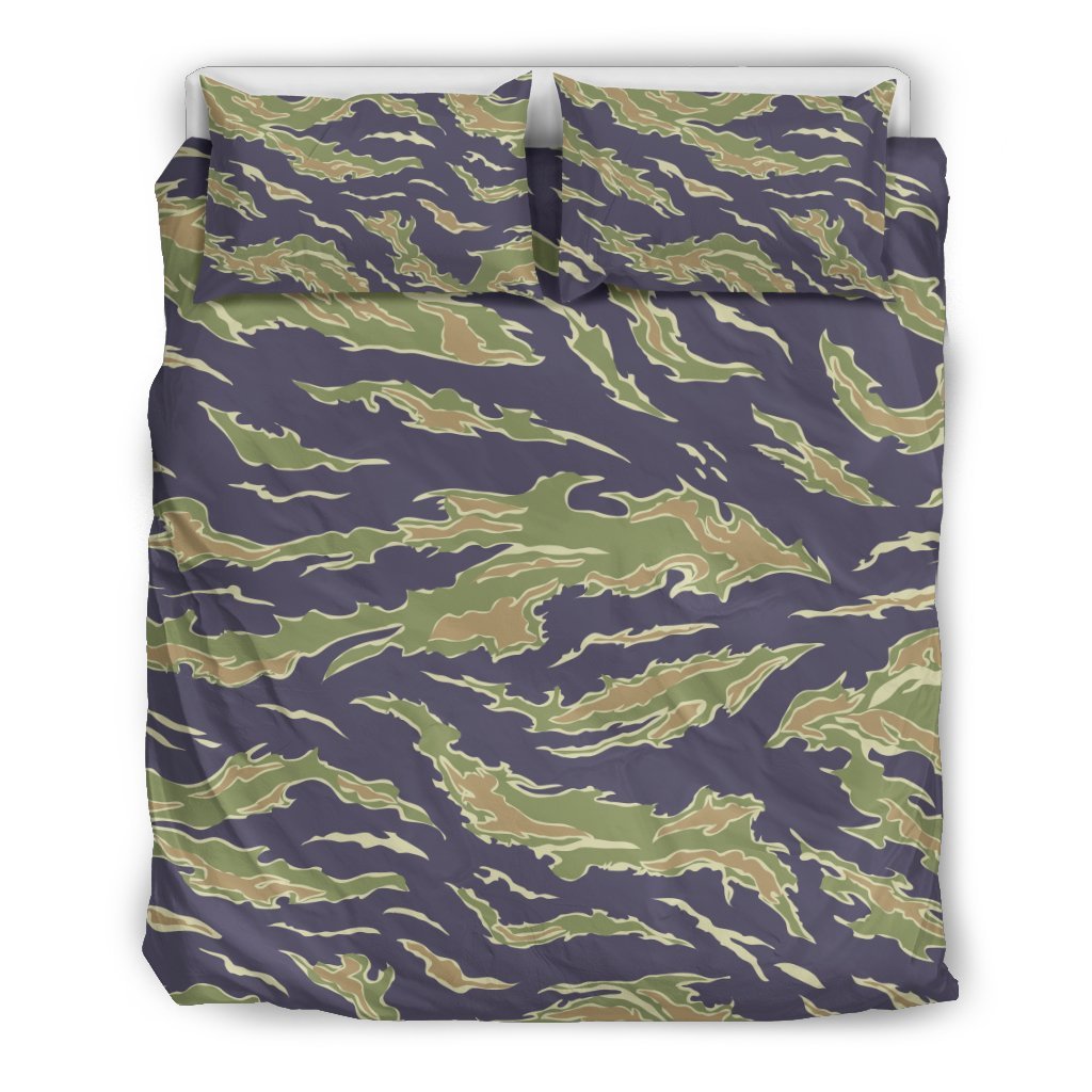 Green Camouflage Camo Duvet Cover Bedding Set