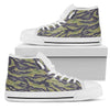 Green Camouflage Camo Men High Top Canvas Shoes