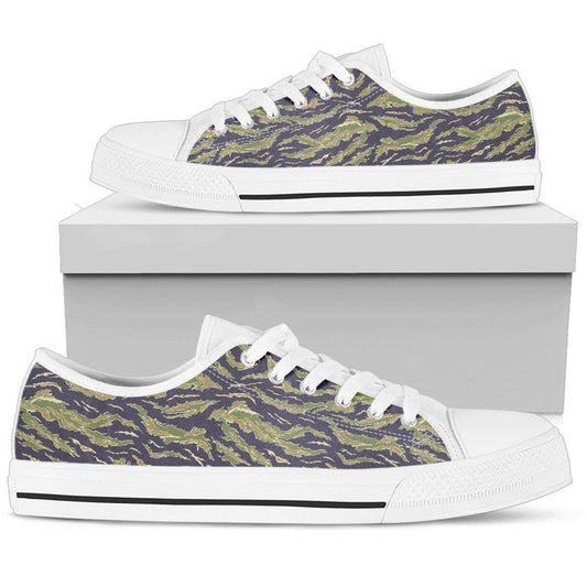 Green Camouflage Camo Men High Top Canvas Shoes