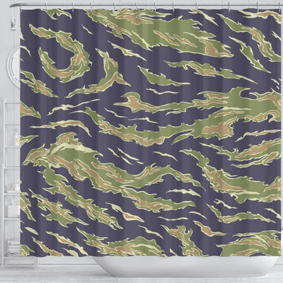 Green Camouflage Camo Shower Curtain