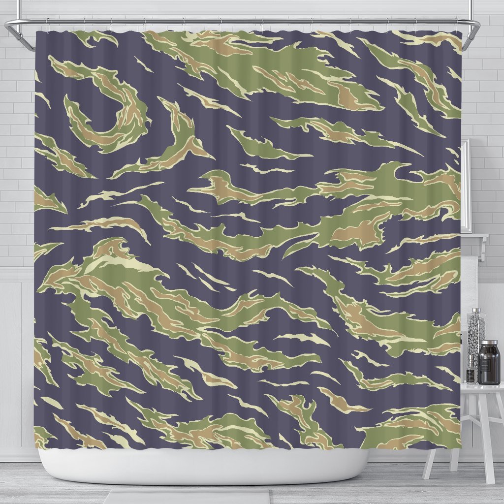 Green Camouflage Camo Shower Curtain